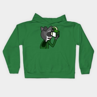 Rocky the Photographer Raccoon Kids Hoodie